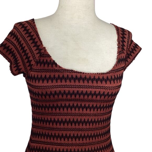 Free People Cozy Day Flounce Knit Mini Dress Women’s Small - Picture 3 of 9